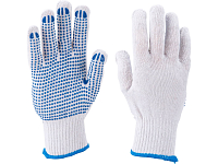 rukavice bavlněné s PVC terčíky na dlani, velikost 10