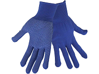 rukavice z polyesteru s PVC terčíky na dlani, velikost 8