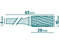 fréza karbidová, válcová s čelním ozubením, pr.10x20mm/stopka 6mm,sek střední (double-cut)