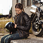 Dámska kožená moto bunda W-TEC Black Heart Lizza