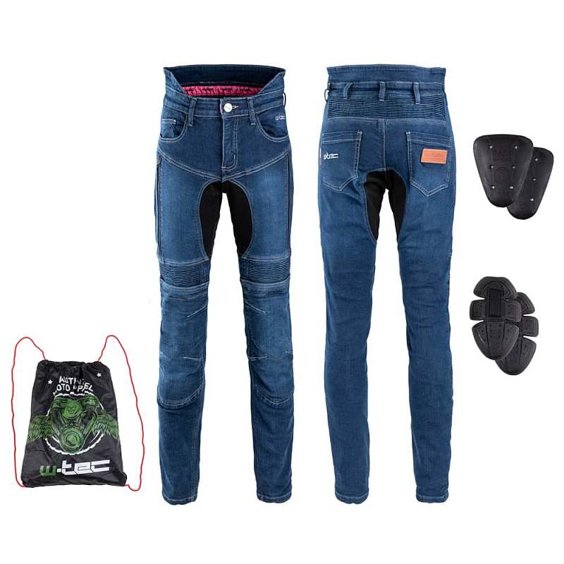 Levně Dámské moto jeansy W-TEC Biterillo Lady Barva modrá, Velikost M