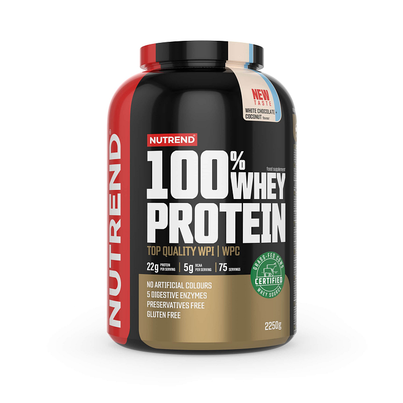 Nutrend 100% Whey Protein 2250 g white chocolate-coconut