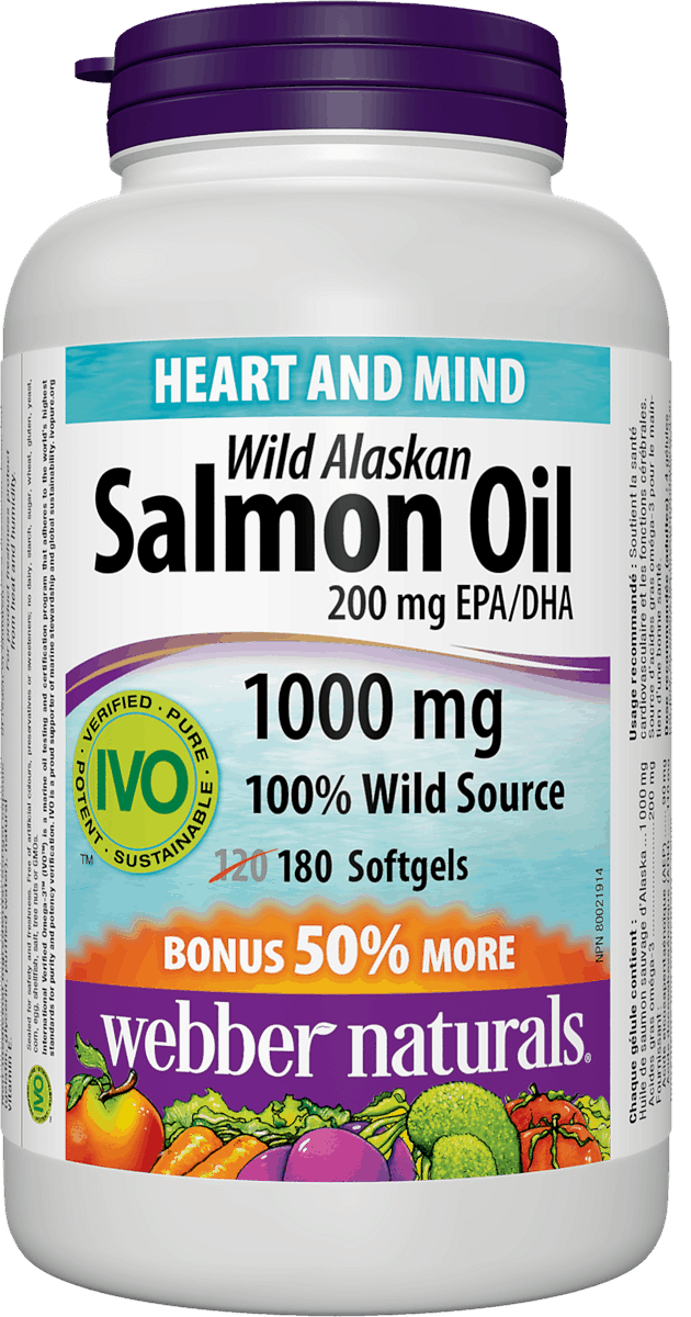 Webber Naturals Salmon Oil 1000 mg 180 tob