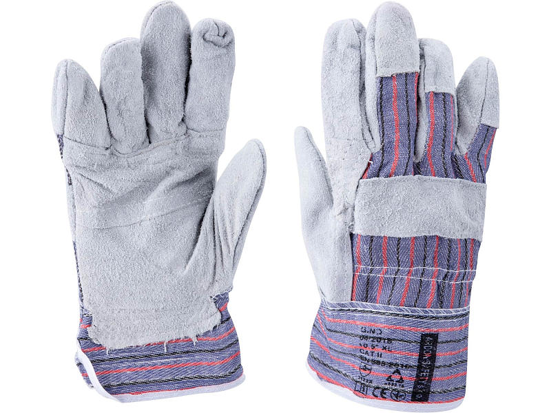 rukavice kožené s vyztuženou dlaní, velikost 10"-10,5"