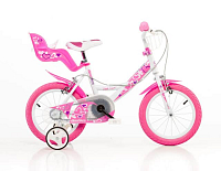 DINO bikes 144RN bílá, růžový potisk 14