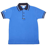 PO-9 triko s límečkem modrá sv.
