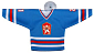 Replika ČSSR 1976 hokejový minidres modrá