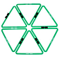 Triangle Ring agility překážka zelená