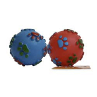 Hračka pes míč s velkou tlapkou 9cm