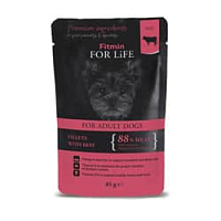 FFL dog pouch adult beef in gravy 85g