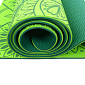 Podložka LIFEFIT® YOGA MAT MANDALA DUO, 183x58x0,6cm, zelená