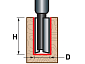 fréza drážkovací do dřeva, D16 x H25