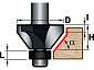 fréza úhlová do dřeva, 45° x D30 x H13 x I3,5