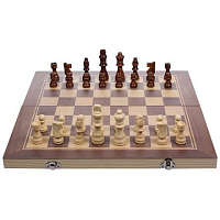 Dřevěné šachy 3v1