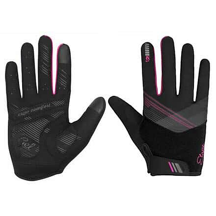 Paola+ cyklistické rukavice černá-růžová Velikost oblečení: L