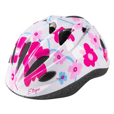 Pony dětská cyklistická helma bílá-růžová Velikost oblečení: S-M