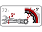 klíč ráčnový očkoplochý s kloubem, 72 zubů, 18mm, L 248mm