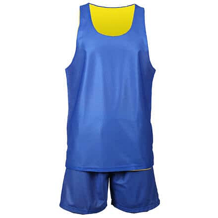 BD-1 basketbalový komplet žlutá-modrá Velikost oblečení: XXXL