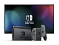 Nintendo Switch console with grey Joy-Con