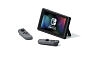 Nintendo Switch console with grey Joy-Con