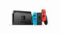 Nintendo Switch console with neon red&amp;blue Joy-Con