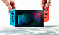 Nintendo Switch console with neon red&amp;blue Joy-Con