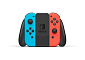 Nintendo Switch console with neon red&amp;blue Joy-Con