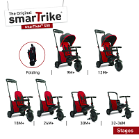 Tříkolka Smart Trike 7 v 1 Smartfold 500 červená
