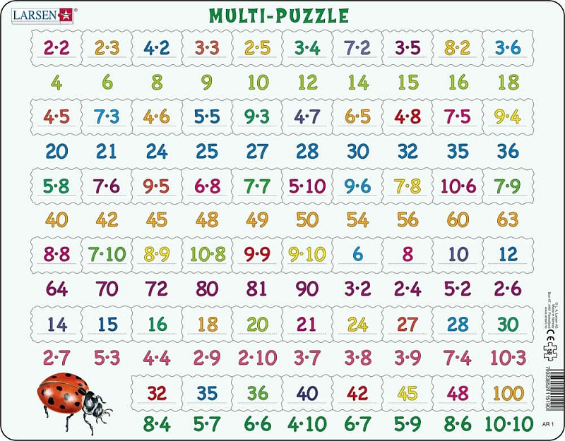 Puzzle Násobení 81 dílků