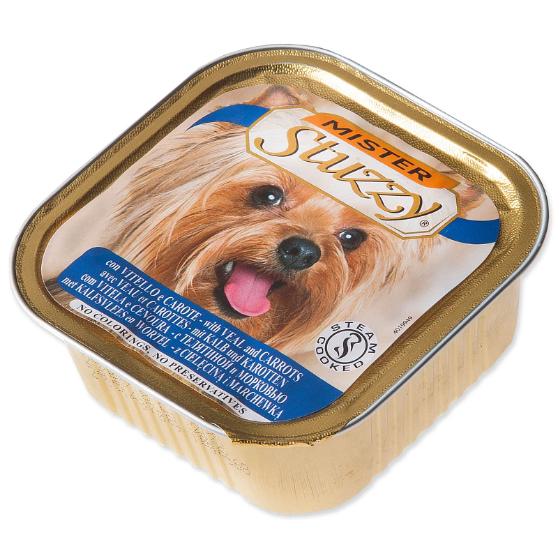 Vanička MISTER STUZZY Dog telecí + mrkev 150 g