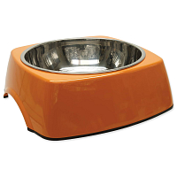 Miska DOG FANTASY nerezová čtvercová oranžová 27,7 cm 1400 ml