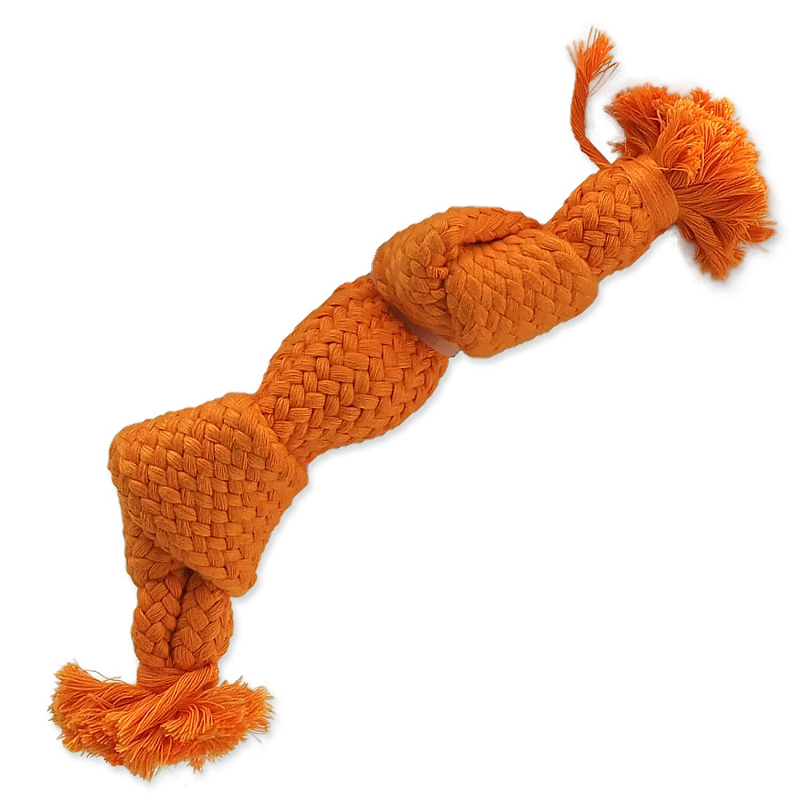 Uzel DOG FANTASY oranžový pískací 2 knoty 22 cm 1 ks
