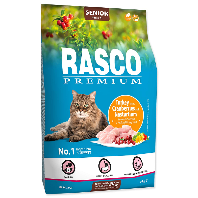 Granule RASCO Premium Senior krůtí s brusinkou a lichořeřišnicí 2 kg