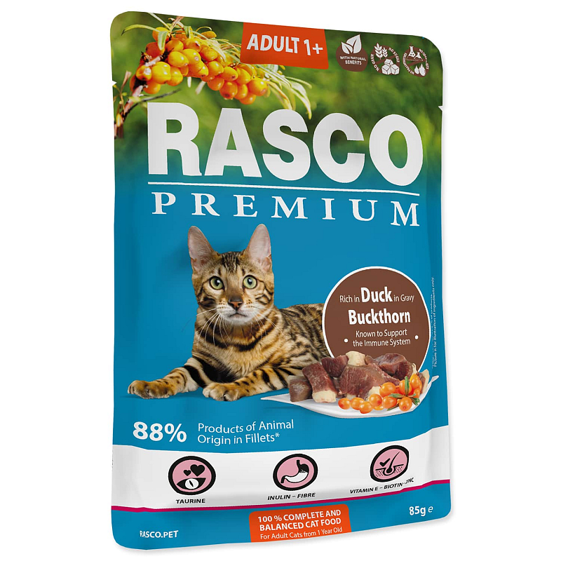 Kapsička RASCO Premium Adult kachní s rakytníkem 85 g