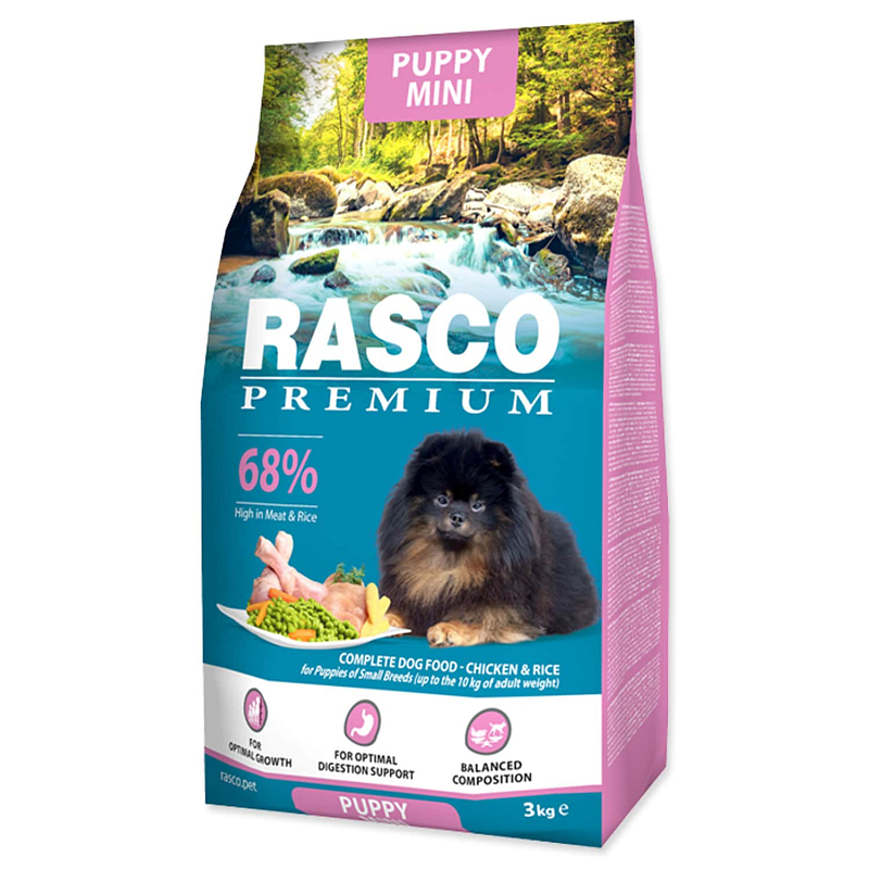Granule RASCO Premium Puppy Mini kuře s rýží 3 kg