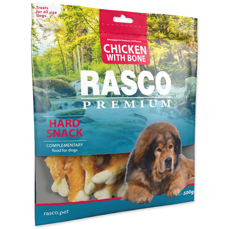 Pochoutka RASCO Premium kosti obalené kuřecím masem 500 g