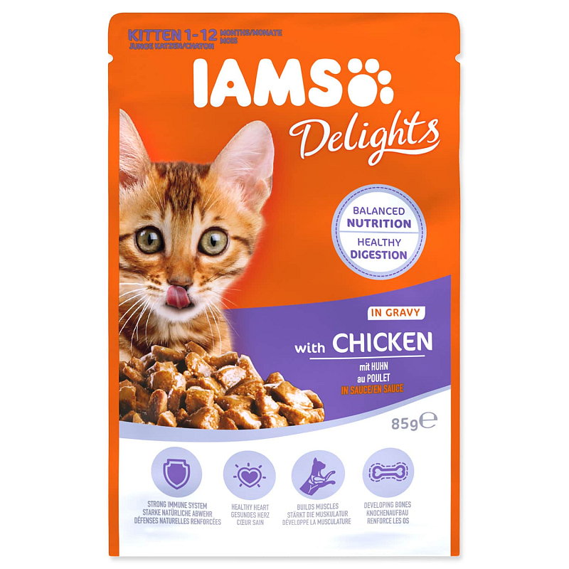 Kapsička IAMS Delights kitten kuře v omáčce - KARTON (24ks) 85 g