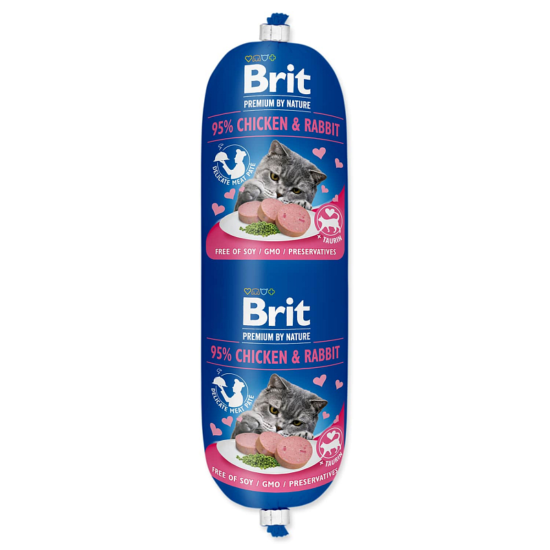 BRIT Premium by Nature Sausage CAT Chicken & Rabbit 180 g