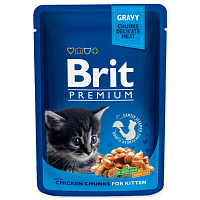 Kapsička BRIT Premium Kitten Chicken Chunks 100 g