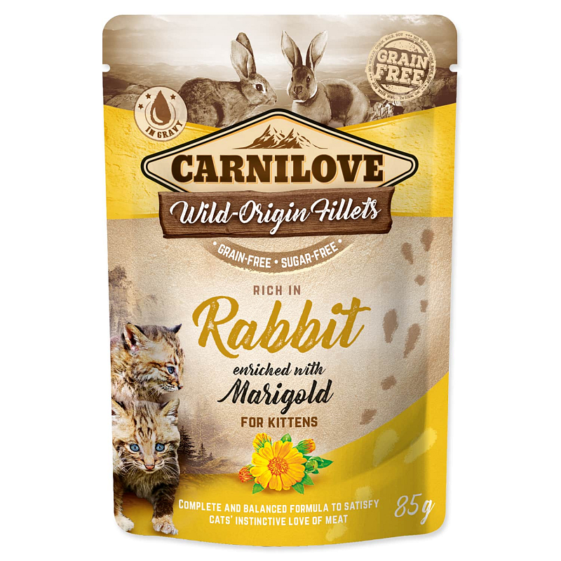 Kapsička CARNILOVE Kitten Rich in Rabbit enriched with Marigold 85 g