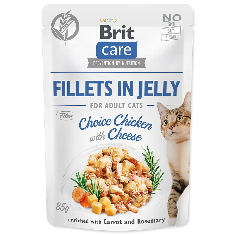 Kapsička BRIT Care Cat Pouch Choice Chicken with Cheese in Jelly 85 g