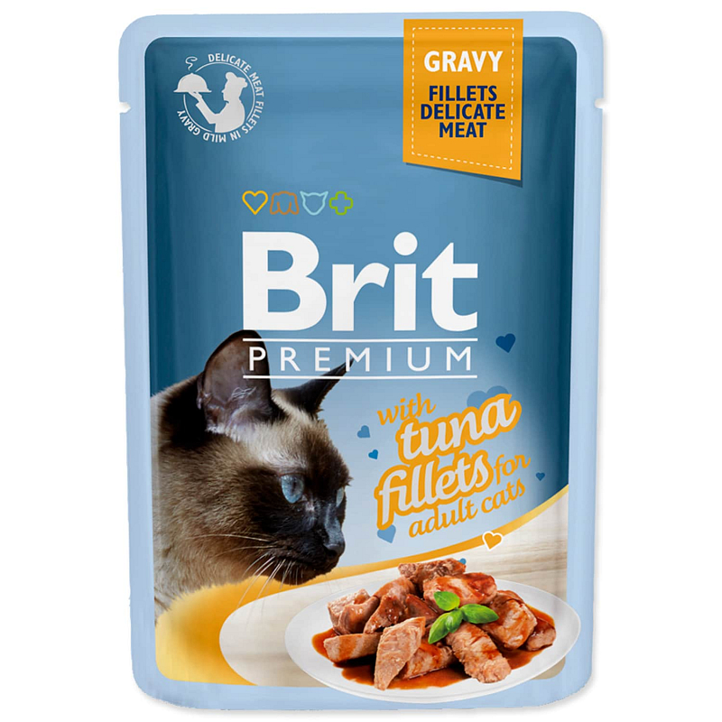 Kapsička BRIT Premium Cat Delicate Fillets in Gravy with Tuna 85 g