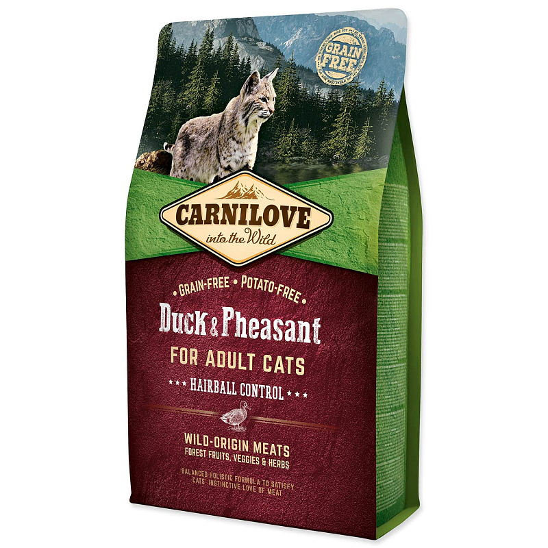 CARNILOVE Duck and Pheasant Adult Cats Hairball Control 2 kg