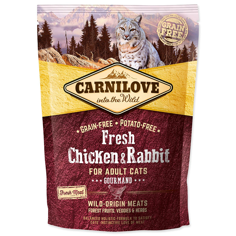 CARNILOVE Fresh Chicken & Rabbit Gourmand for Adult cats 400 g