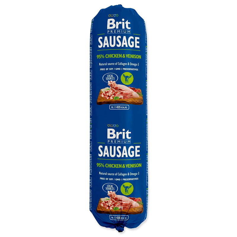 Salám BRIT Premium Dog Sausage Chicken & Venison 800 g