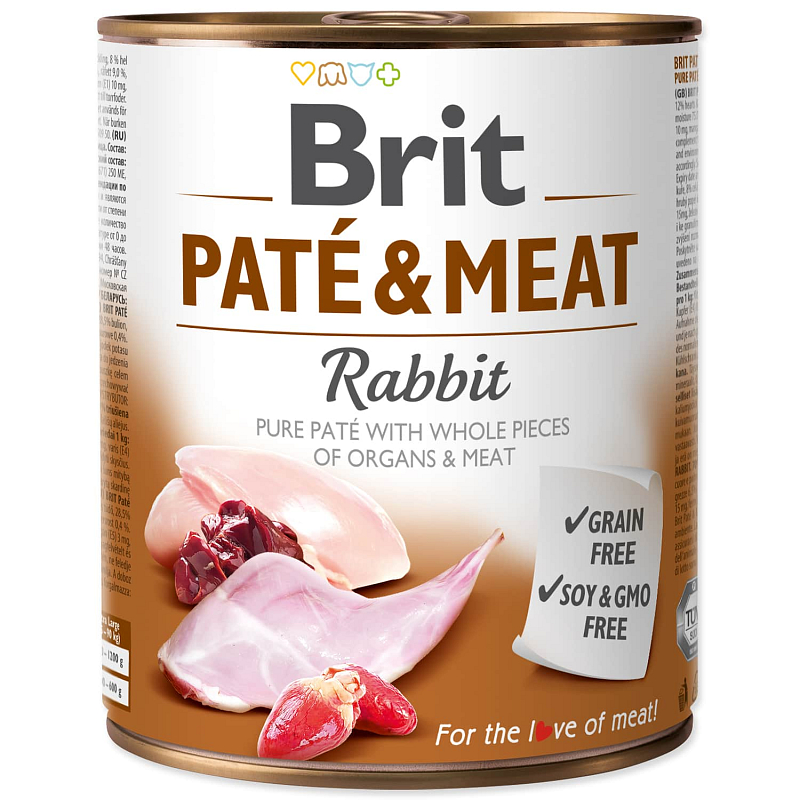 Konzerva BRIT Paté & Meat Rabbit 800 g