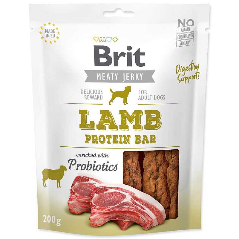 Snack BRIT Jerky Lamb Protein Bar 200 g