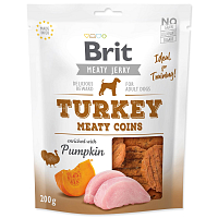 Snack BRIT Jerky Turkey Meaty Coins 200 g