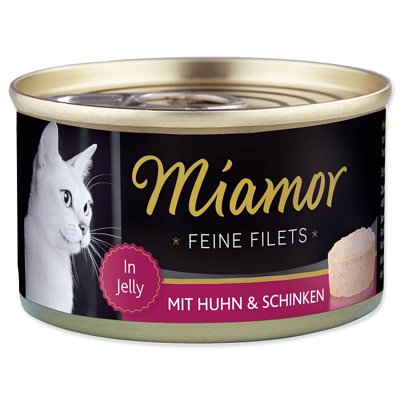 Konzerva MIAMOR Feine Filets kuře + šunka v želé - KARTON (24ks) 100 g