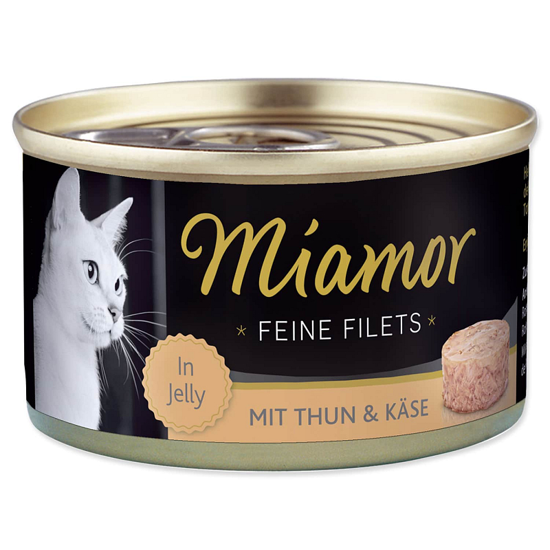Konzerva MIAMOR Feine Filets tuňák + sýr v želé - KARTON (24ks) 100 g
